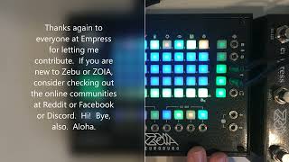 Video thumbnail for Empress Effects ZOIA Euroburo launch:  "A modular synth in your modular synth" (or Zebu comes home) by Christopher H. M. Jacques