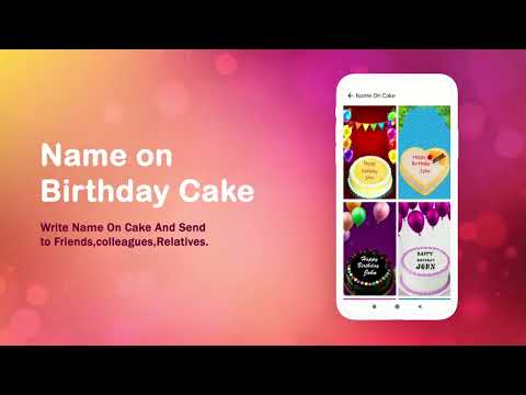 Name On Birthday Cake & Photo video