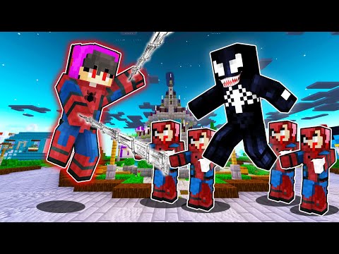 JEYJEY becomes SPIDERMAN to fend off ZOMBIE SPIDERMAN in Minecraft!