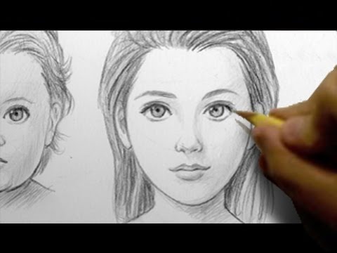 how to draw babies, teens and adults female