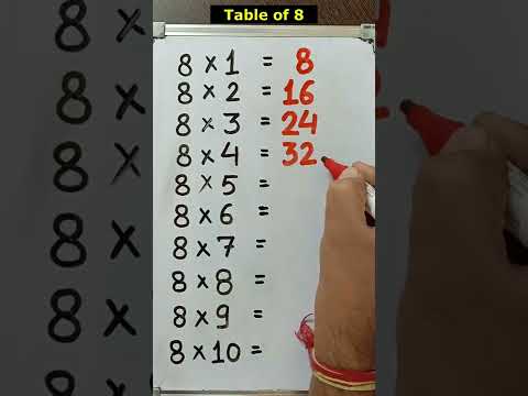 Table of 8 / 8 ka pahada / Basic Maths #shorts #viral #shortsvideo