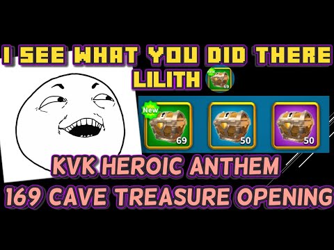 KVK Heroic Anthem 169 Cave Treasure opening | #riseofkingdoms #rok #heroicanthem