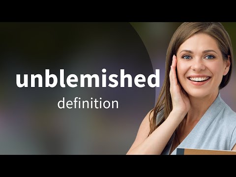 Unblemished | definition of UNBLEMISHED