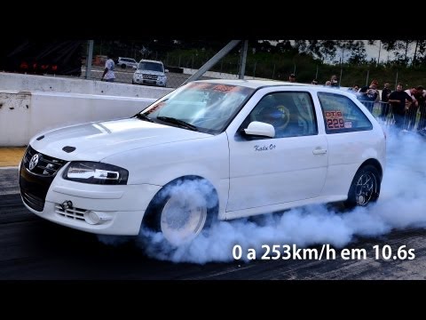 GOL Turbo 8V pneu Radial 0 a 253km/h em 10.6s - Kadu Racing
