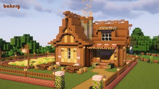[マイクラ建築]村のパン屋さんの作り方[Minecraft][bakery]