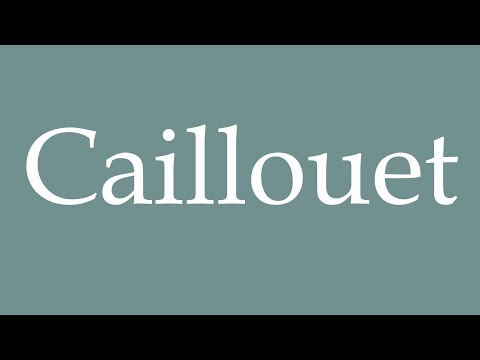 How to Pronounce ''Caillouet'' Correctly in French