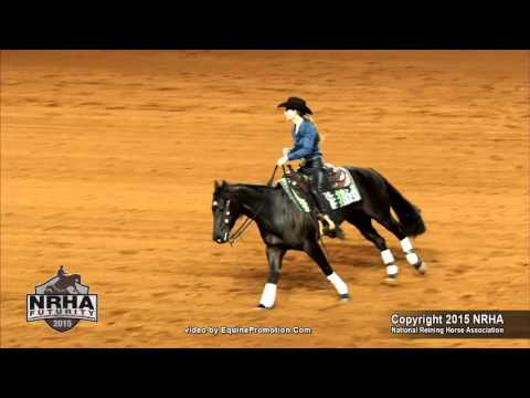 Nu Smoking Spark ridden by Vanessa Strotmann  - 2015 NRHA Futurity (Open Futurity Second Go)