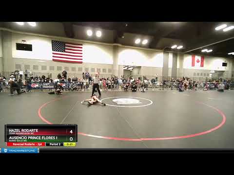 63 Lbs Cons. Round 5 - Hazel Rodarte, Team Aggression WC Vs Ausencio Prince Flores Iii, Idaho Gold