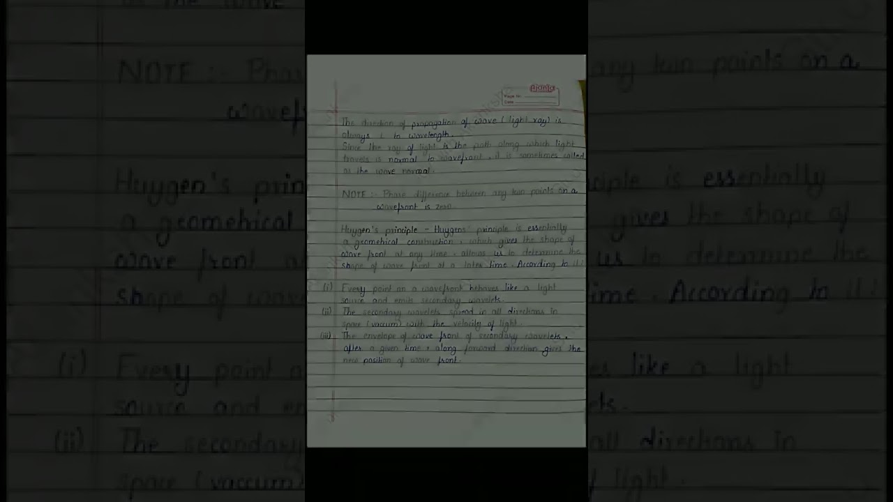 Class 12 physics notes | Wave Optics | pdf link in the description | JEE | NEET | CBSE #shorts