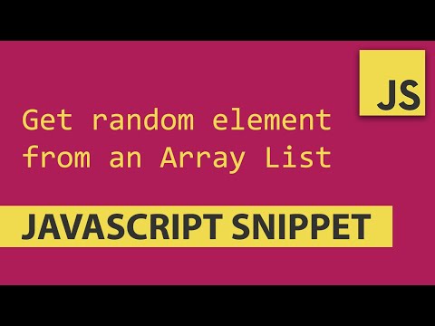 Get Random Element From An Array List Javascript Tutorial