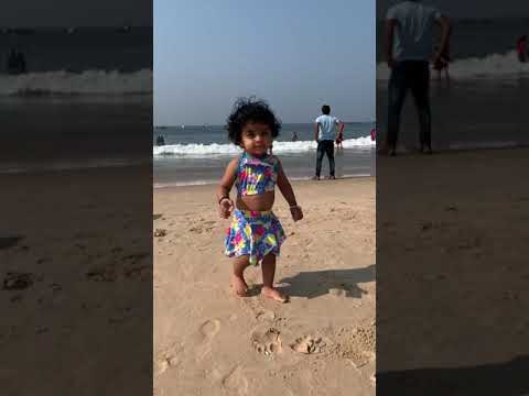 Dyuti’s first beach bath