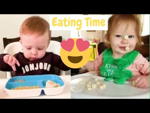 Baby Eating Compilation | Funny Baby Loves Food | Funny Greedy Babies Want Food Badly .