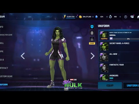 SHE HULK NEW UNIFORM skills and rotation IN MFF