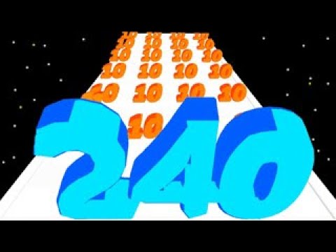 🍎DIGIT SLICER ASMR - Level Up Number Digit Run Master 3D | 2023