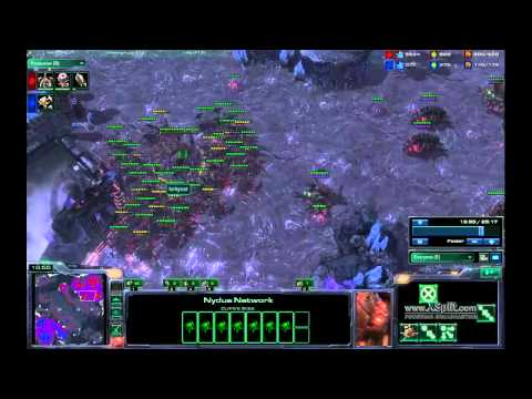 ZvZ - Multi-prong nydus aggression in the late game