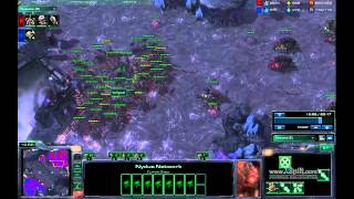 ZvZ - Multi-prong nydus aggression in the late game