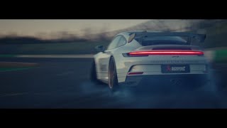 Video: Akrapovic Evolution Race Line Titan Sportauspuff inkl. Krümmer und Sport-Kats Porsche 911 992 GT3