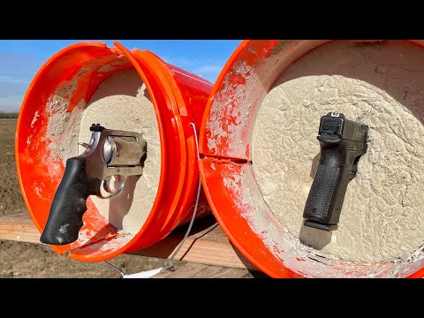 will pistols work if stuck in concrete