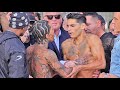 GERVONTA DAVIS PUSHES RYAN GARCIA DURING HEATED WEIGH-IN! BOTH NEARLY THROW DOWN!
