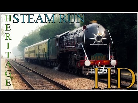 INDIAN RAILWAYS- Historical& Powerful STEAM LOCOMOTIVE WP1 AKBAR hauls Heritage Winter Special Train
