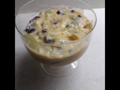 Custard with Fresh Fruits Recipe
