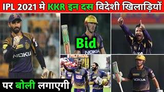 IPL 2021: list of 10 foreigners players bid Kolkata Knight Riders (KKR) in IPL Auction 2021