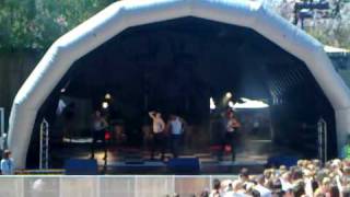 Peter singing "Outta Control" at Thorpe Park - 23/05/2010