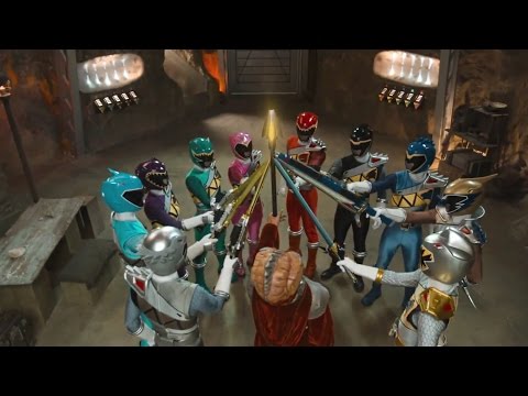 Power Ranger Super Dino Charge | Batalla Megazord contra los Greenzilla round 1 - Capitulo 19