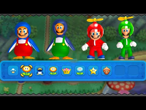 New Super Mario Bros. U Deluxe All Castles – 2 Players Walkthrough Co-Op