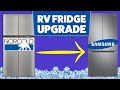 RV FRIDGE SWAP - Norcold 2118 to Samsung RF18 - Absorption Refrigerator Died So We Went Residential