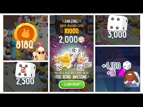 Wow Get 11K Rolls Free ❤️ Board Kings Gameplay / Level Up