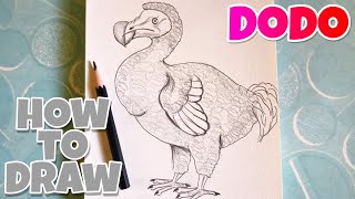 how to Draw Dodo, Drawing Dodo (Extinct Bird)