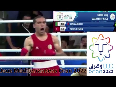 Yahia Abdelli vs Kerem Ozmen Quart de finale boxe hommes - 63 kg Jeux Méditerranéens Oran 2022
