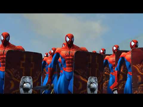 1000 SPIDERMAN VS 1000 VENOM   MASSIVE SUPERHEROES BATTLE