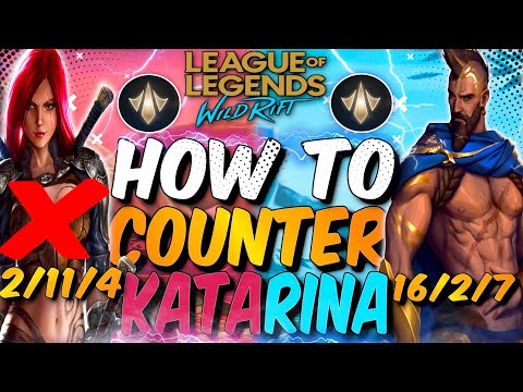 HOW TO COUNTER KATARINA IN MID LANE IN WILD RIFT - PANTHEON MAIN OVER POWER IN PATCH 2.2A
