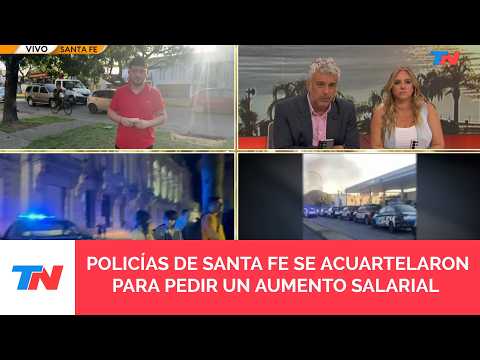 RECLAMO SALARIAL DE LA POLICIA EN SANTA FE I Hubo peleas entre policía al ser desalojada la protesta