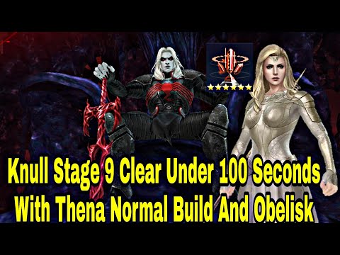 Thena Clear WBL Knull Stage 9 Under 100 Seconds With Normal Build And Obelisk - Marvel Future Fight