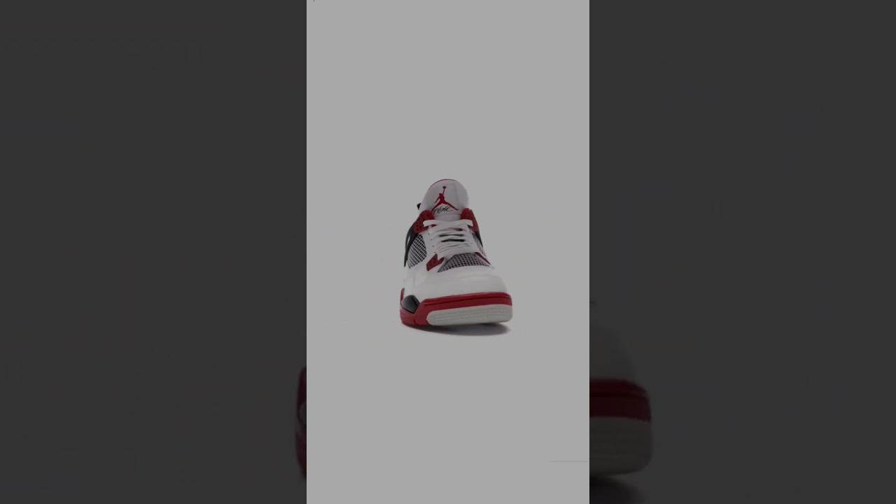 Jordan Retro 4 blancas rojo y negro