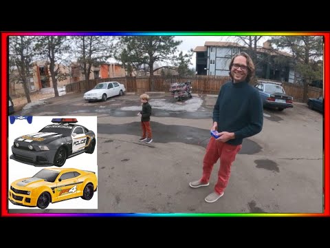 Father & Son Cops VS Robber RC Car Destruction!!!!