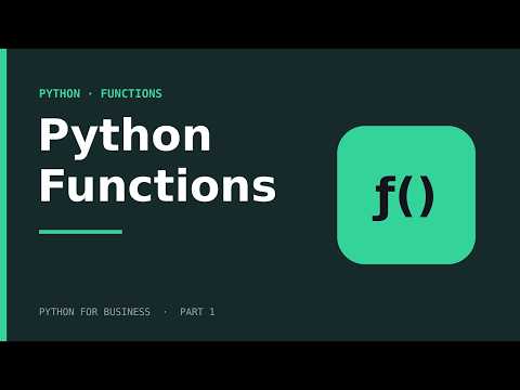 The Python Function Blueprint