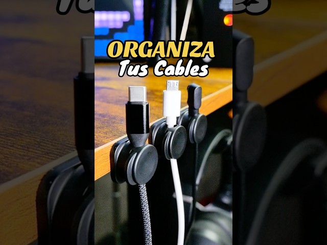 Vídeo relacionado con 6 Pack Clip Organizador Cables Magnética,Organizador de cables ajustables con Adhesivo Autoadhesivo para escritorio, HDMI, Cable de Audio, Escritorio