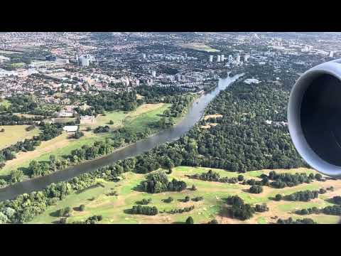 Heathrow Landing with Amazing East-to-West View, London, Aug 2024