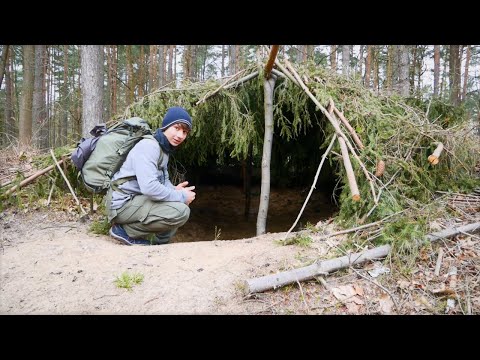 Mój pierwszy legalny biwak, szałas leśniczego i sprzątanie lasu