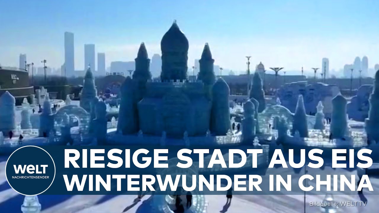 CHINA: Spektakuläre Kunst bei -30 Grad! Eisskulptur-Festival begeistert Millionen