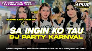 Download lagu DJ SA INGIN KO TAU STYLE PARTY KARNAVAL TERBARU 2025 | APING DISCJOKEY FULL BASS HOREG  mp3