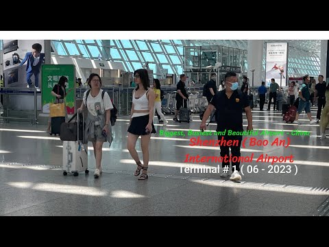 Caminhe pelo Aeroporto Internacional de Shenzhen (Bao An) I China I 4K I 60fps