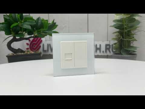 Розетка интернет RJ-45 кат. 6 Livolo, цвет белый (механизм) BB-C7-1C-11