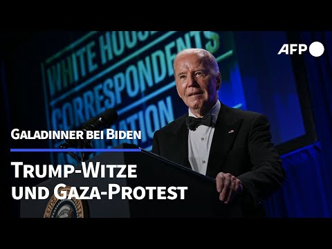 Gala-Dinner bei Biden: Trump-Witze und Gaza-Protest | AFP
