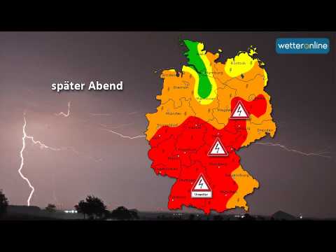 wetteronline.de: So ziehen die Unwetter am Dienstag (07.07.2015)