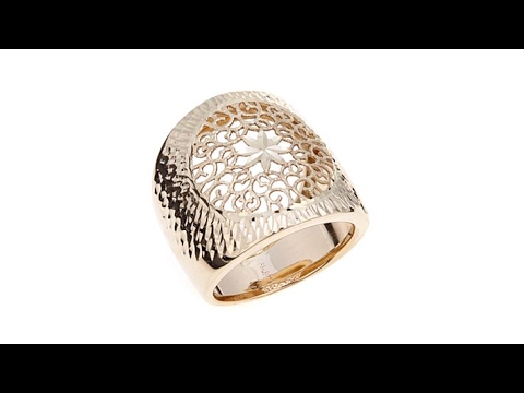 Passport to Gold 14K Yellow Gold Cutout Band Ring